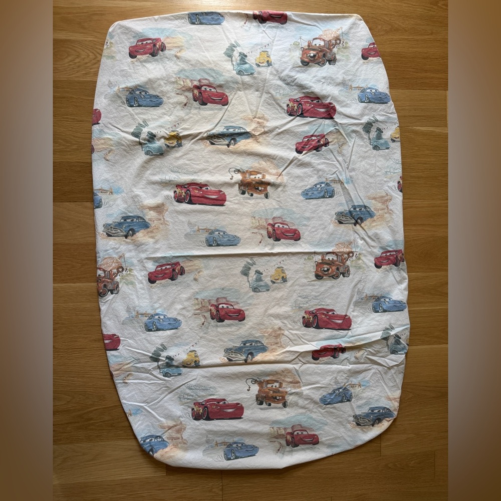 Pottery Barn Kids Disney Pixar Cars Crib Sheet & Toddler Pillow Case